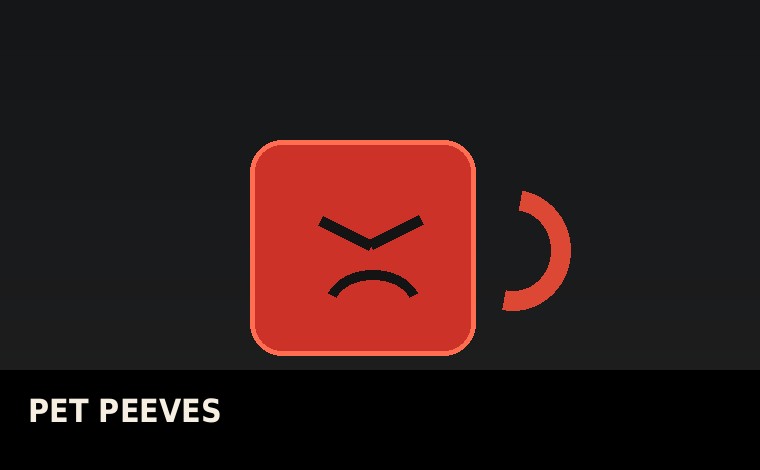 Red irritated mug illustration for pet peeves