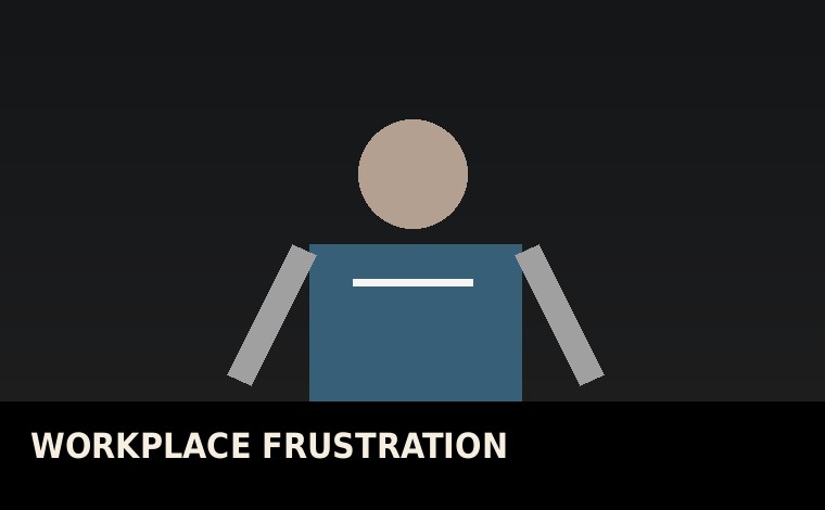 Workplace frustration illustration